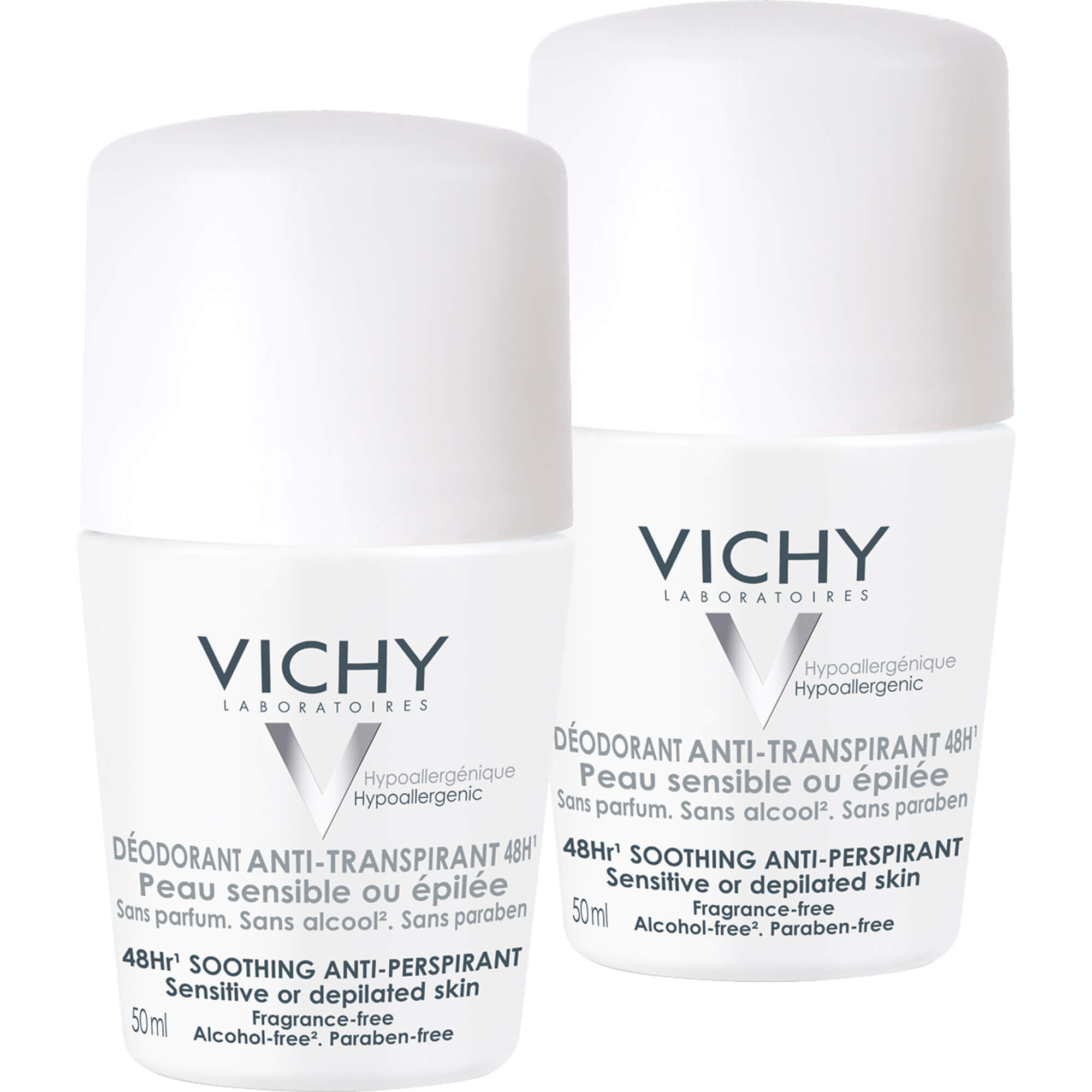 VICHY Deo Roll-On Sensitiv Anti-Trans. 48H, 2X50 ml STI Limited Stock