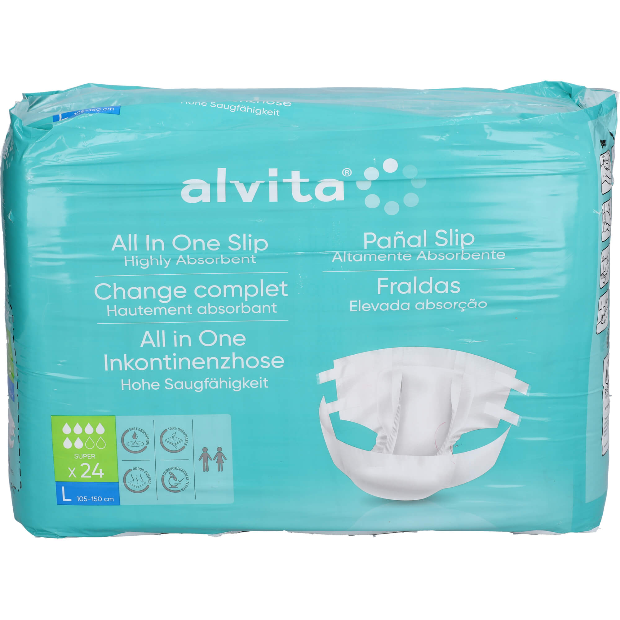 Alvita All-in-One Inkontinenzhose Super Large Tag, 24 St
